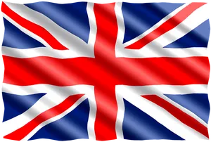 Union Jack Flag Waving PNG Image