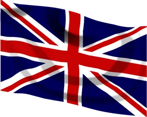 Union Jack Flag Waving PNG Image