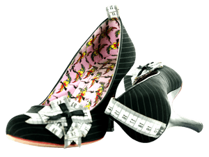 Unique Measuring Tape Heels PNG image with transparent background
