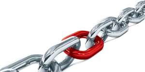 Unique Red Linkin Chain PNG Image