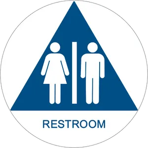 Unisex Restroom Sign Graphic PNG Image