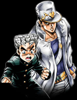 Unit Jotaro Kujo And Koichi Hirose - Koichi Hirose Jotaro Kujo PNG image with transparent background