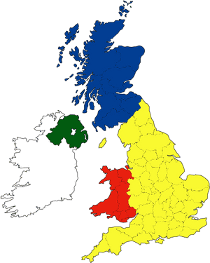 Uk Countries Map Png, Transparent Png PNG image with transparent background
