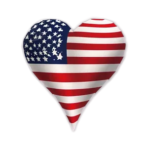 United States Flag In Heart Shape Png Neg13 PNG Image