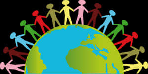 Unity Across Globe Illustration PNG image with transparent background