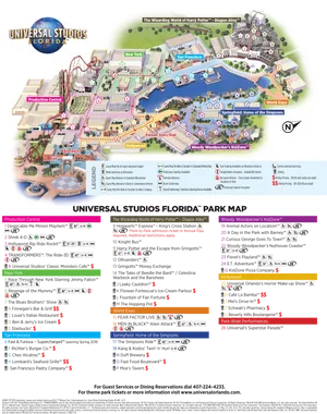 Universal Studios Florida Park Map PNG Image