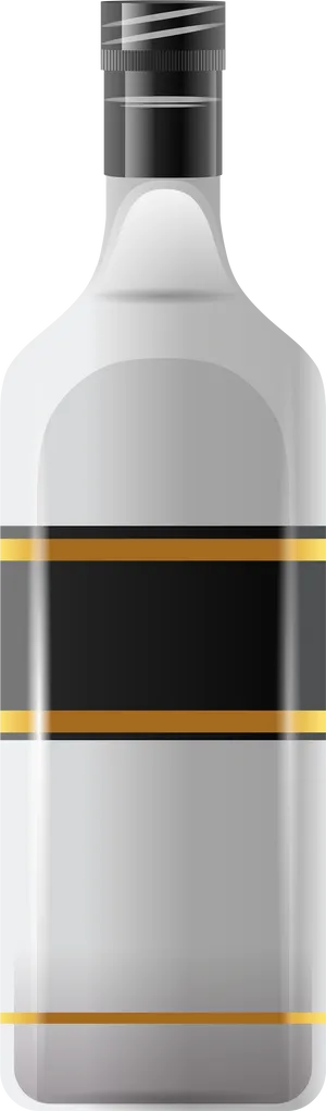 Unlabeled Whiskey Bottle Graphic PNG Image