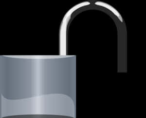 Unlocked Padlock Graphic PNG image with transparent background