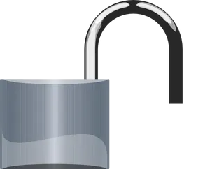 Unlocked Padlock Graphic PNG Image