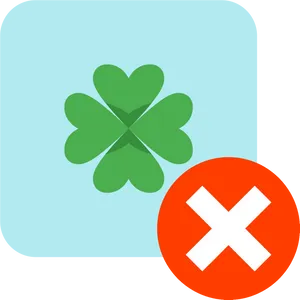 Unlucky Clover Icon Rejected PNG Image