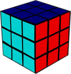 Unsolved Rubik Cube Illustration.png PNG Image