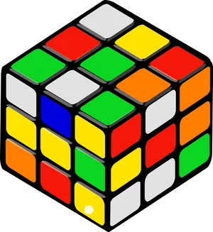 Unsolved Rubiks Cube Illustration.png PNG Image