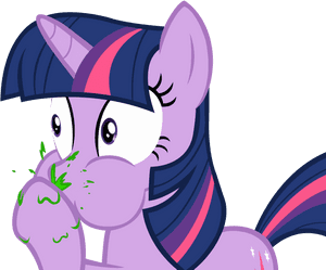 Unwell Purple Unicorn Cartoon PNG image with transparent background