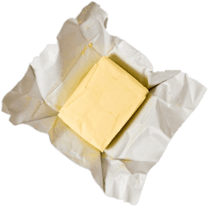 Unwrapped Butter Block PNG image with transparent background