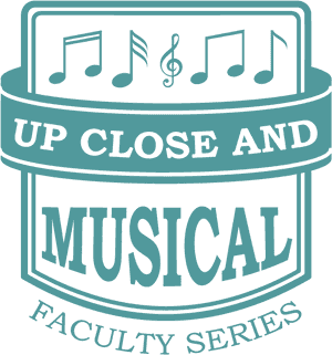 Up Closeand Musical Faculty Series Logo PNG image with transparent background