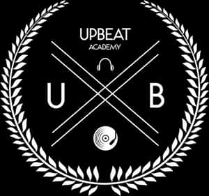 Upbeat Academy Logo Blackand White PNG