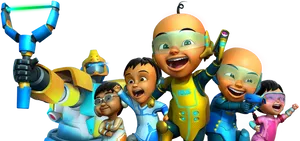 Upin Ipinand Friends Adventure Ready PNG Image