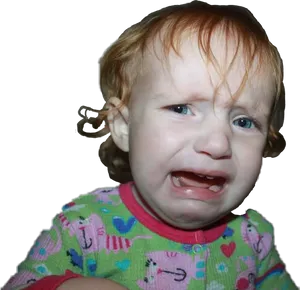 Upset Toddler Crying PNG Image