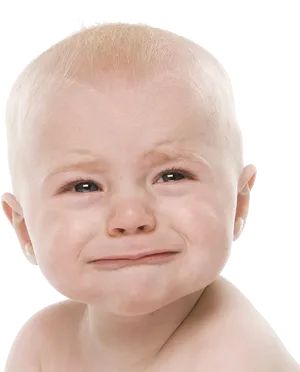 Upset Toddler Expression PNG Image