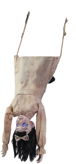 Upside Down_ Scarecrow_ Creepy_ Figure.png PNG Image