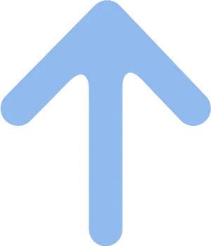 Upward Arrow Icon Blue Background PNG Image