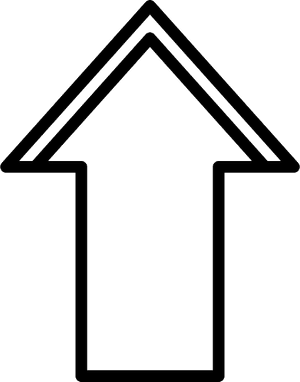 Upward Arrow Symbol PNG image with transparent background