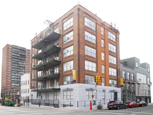 Urban Apartment Building Corner View PNG Image