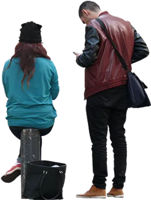 Urban Casual Encounter PNG Image