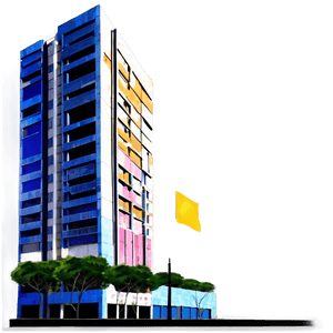 Urban Commercial Building PNG dek14 PNG image with transparent background