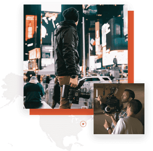 Videographer Carrying A Video Camera In Nyc, Two Videographers - Snapshot, HD Png Download PNG with transparent background