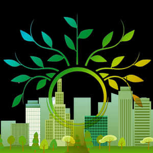 Urban Green Integration Concept PNG with transparent background