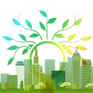 Urban Green Integration Concept PNG Image