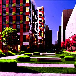Urban Landscape Design PNG 1 PNG image with transparent background