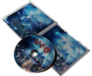 Urban Nightscape C D Caseand Disc PNG Image