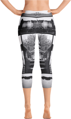 Personal Capri 2 Mockup Back Barefoot White - Capri Pants, HD Png Download PNG with transparent background