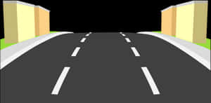 Urban Road Nighttime Illustration PNG image with transparent background