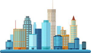 Urban Skyline Illustration PNG