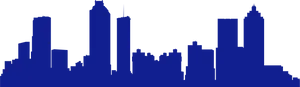 Urban Skyline Silhouette PNG Image