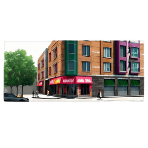 Urban Street Scene PNG 06112024 PNG image with transparent background