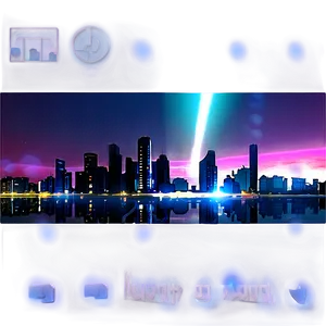 Urban Techno Nightscape Png Xjy41 PNG Image