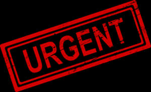 Urgent Stamp Red Black Background PNG