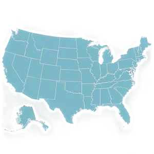 Us Map Outline B PNG Image