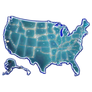 Us Map Outline For Home Decor Png Vxe11 PNG Image