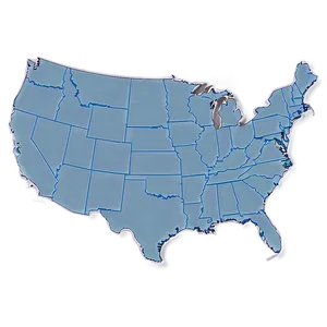 Us Map Outline For Kids Png Cwx PNG Image