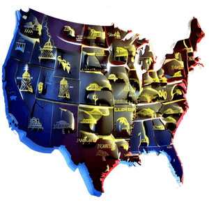 USA Map Silhouette PNG chh PNG