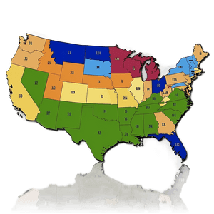 USA Map with States PNG 5 PNG