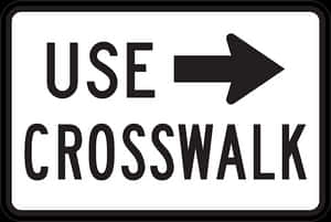 Use Crosswalk Signwith Arrow PNG with transparent background