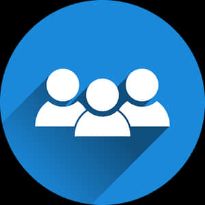 User Group Icon Blue Background PNG