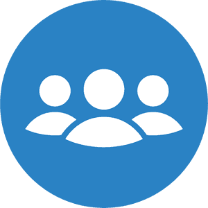 User Icon Blue Circle PNG image with transparent background