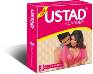 Ustad Condoms Packaging Image PNG Image